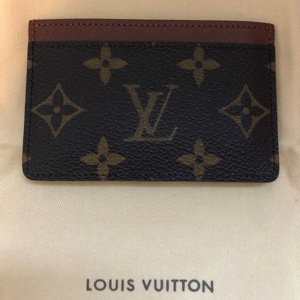 LOUIS VUITTON Brown Monogram Card Holder